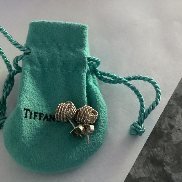 Tiffany & Co. Jewelry - Tiffany & Co. 925 Sterling Silver Somerset Twist Knot Stud Earrings
